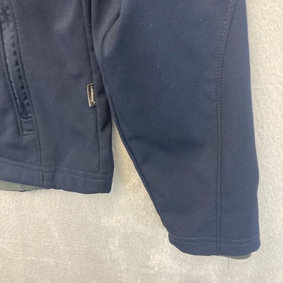 US NAVY Soft Shell Jacket Womens Medium M Fleece Full Zip Up Blue Landway - Picture 7 of 13